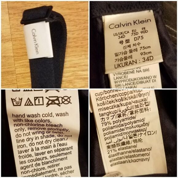 Calvin Klein Everyday Plunge Bra sz 34D - Picture 8 of 8